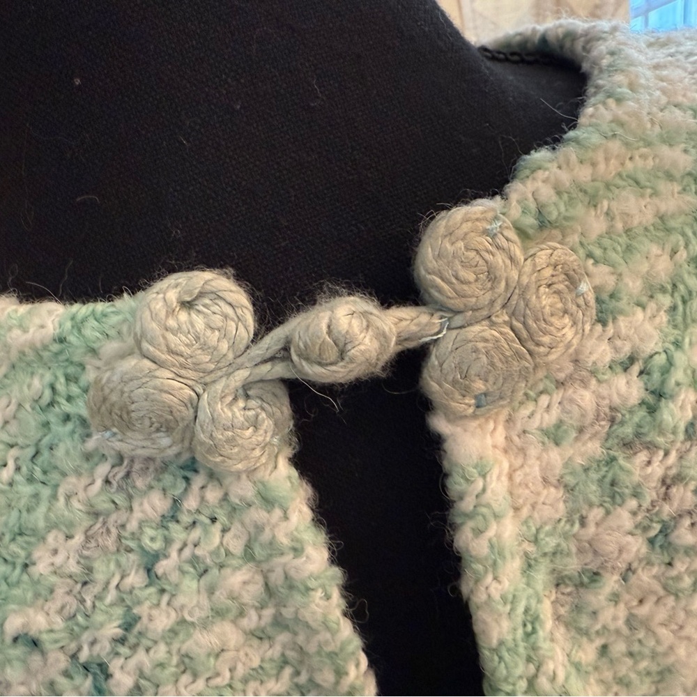 Boyne Valley Weavers Made in Ireland Fringed Poncho Green Plaid OS Wool/Alpaca - Picture 5 of 12